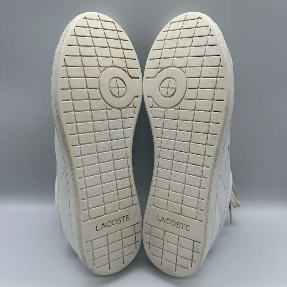 Lacoste‎ Carnaby BL 21 1 Shoes Mens Size 11.5 White Leather Sneakers Casual